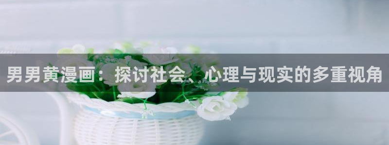 汗汗漫画免：男男黄漫画：探讨社会、心理与现实的多重视角